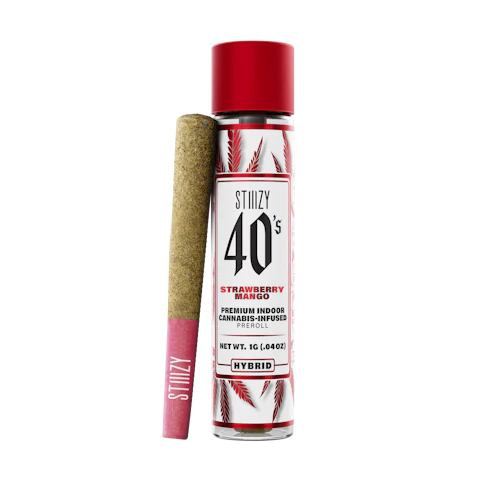 STIIIZY - STRAWBERRY MANGO - 1G 40's Infused Preroll, Infused Pre-Rolls