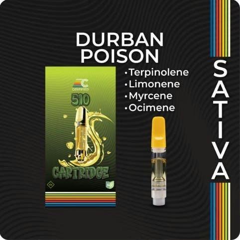 Durban Poison | Cartridge | 1g by Certified Cultivators