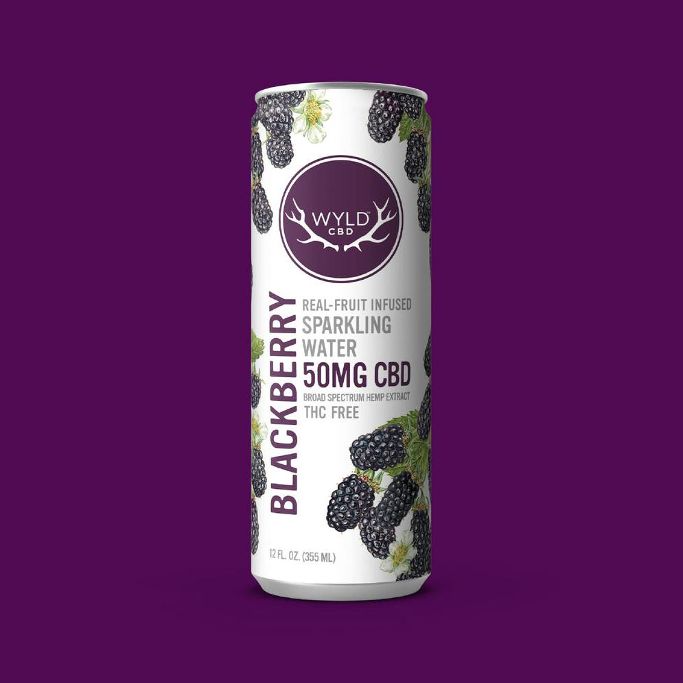 Blackberry CBD Sparkling Water | Carbonated | 50mg | 12 fl oz