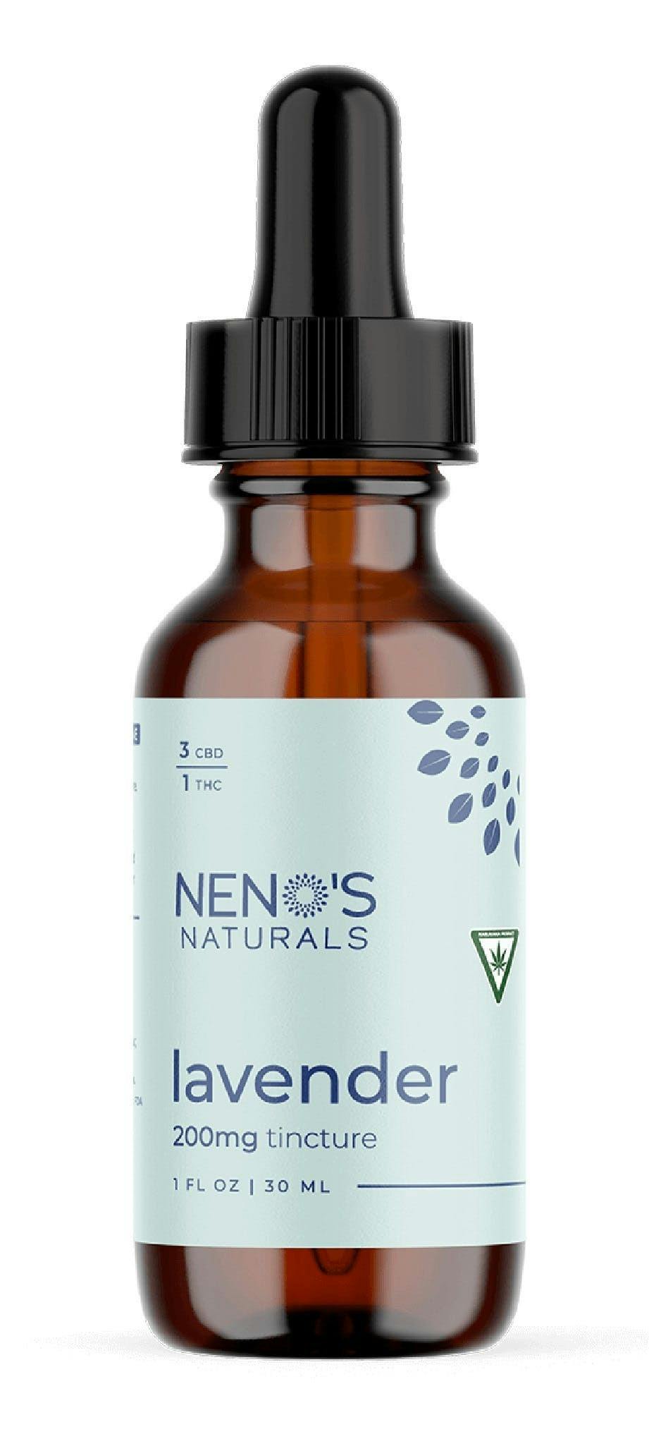 Neno's Naturals 3:1 CBD/THC Tincture - Lavender 150mg CBD/50mg THC 1oz