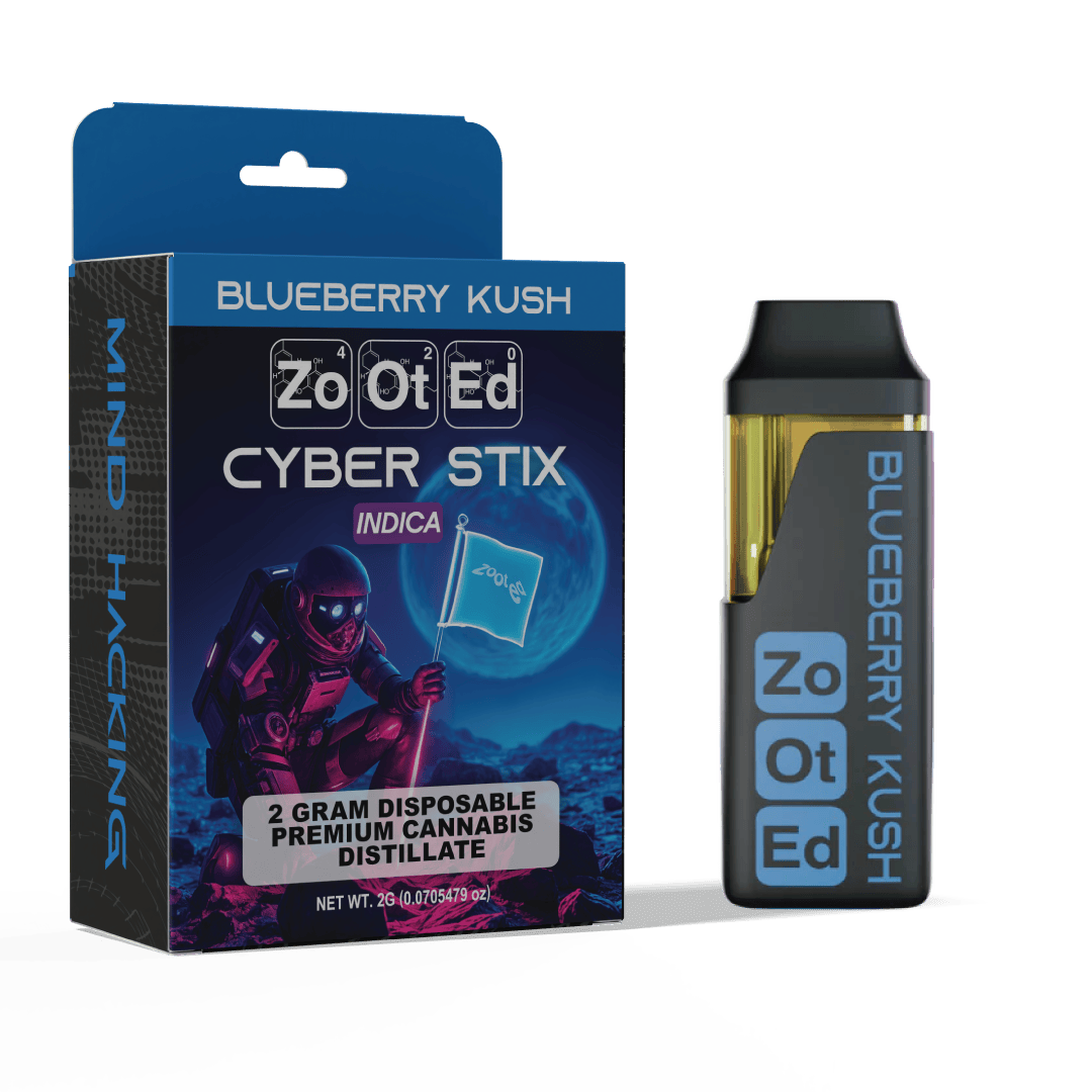 Blueberry Kush | Cyber Stick | Live Resin Disposable | 2g by Zooted Brandz - MI