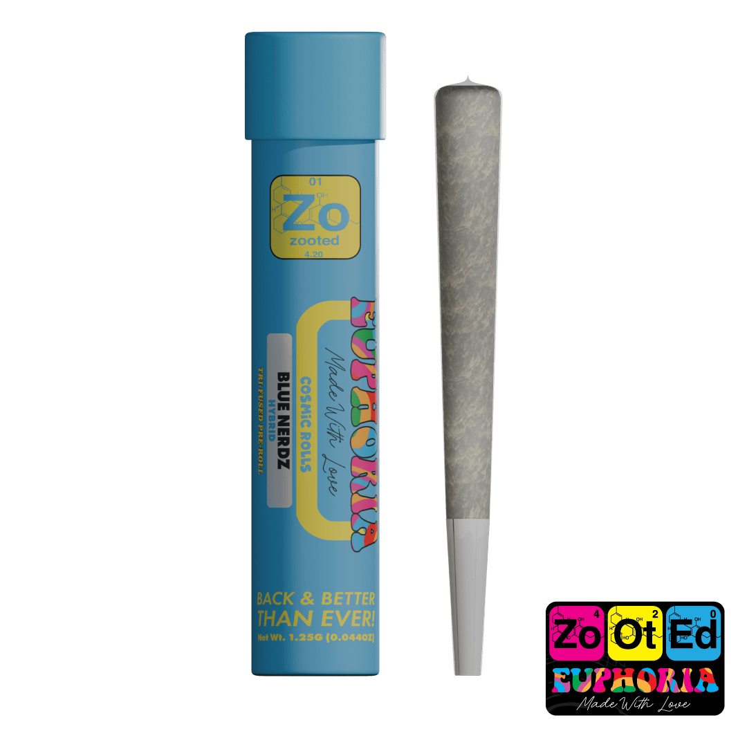 Blue Nerdz | Euphoria Cosmic Rolls | Infused Joint | 1.25g by Zooted Brandz - MI