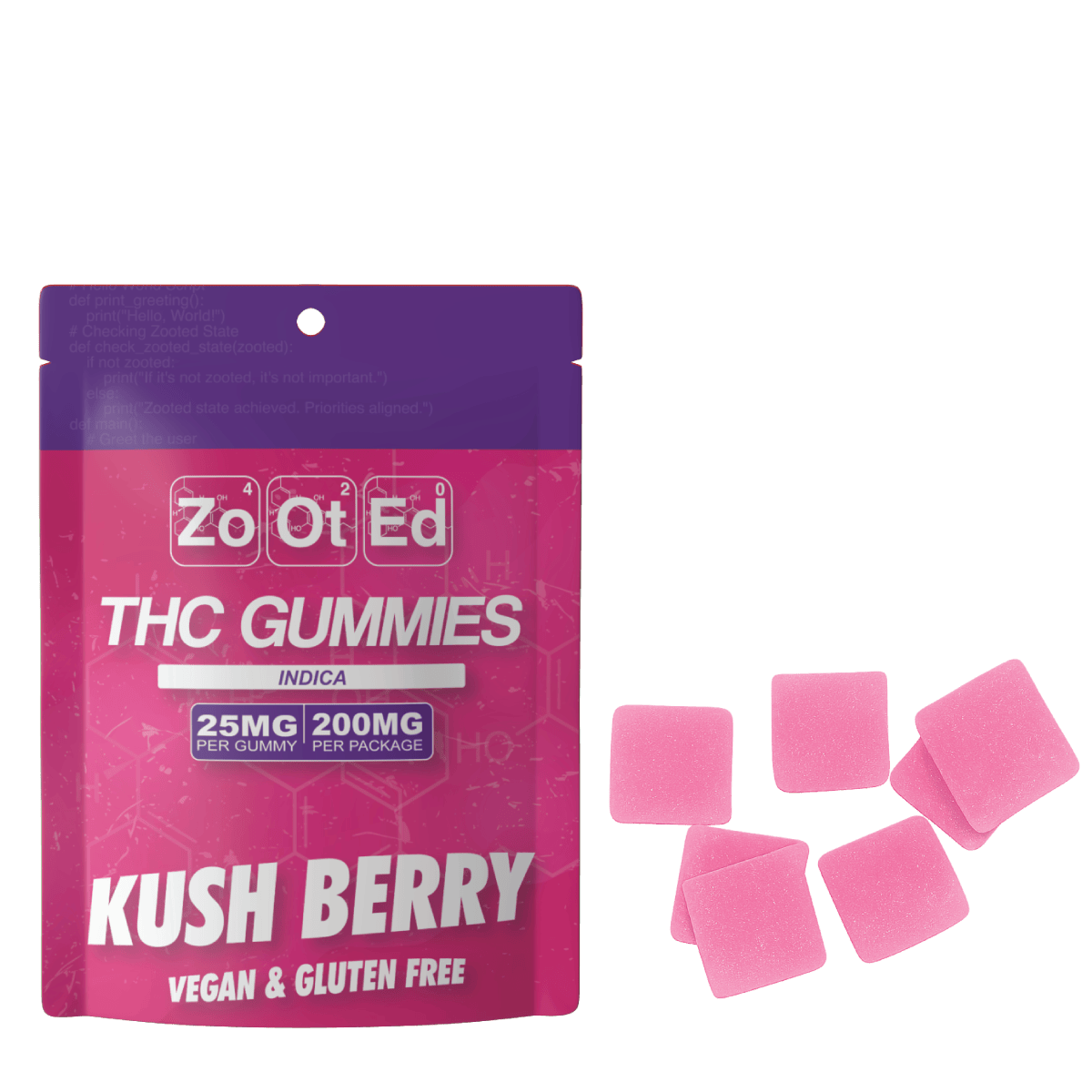 Kush Berry Gummies | 200mg | 8ct | 25mg/ea