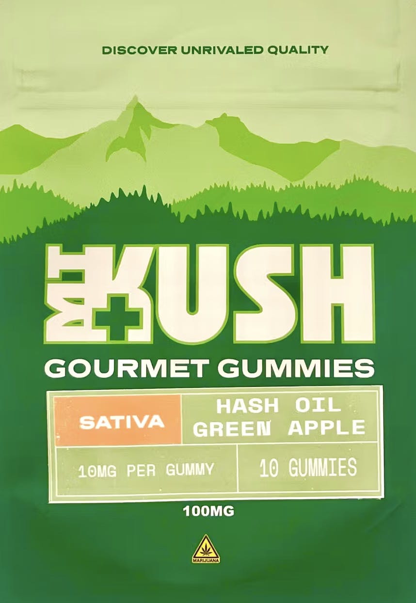 Hash Oil Green Apple Gummies | 10pk by Montana Kush