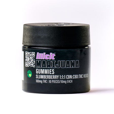 Slumberberry 100mg Nighttime Gummies (1:1:1 CBN:CBD:THC) by ILLICIT
