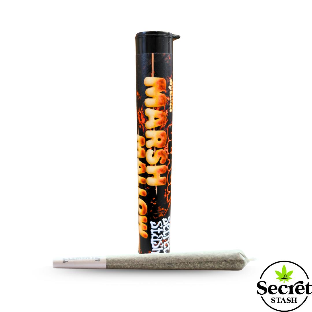 Secret Stash | Full Bud Pre Roll | Black Marshmallow | 1.2g by Secret Stash