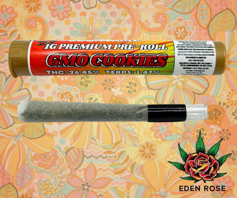 1G Premium Preroll - GMO Cookies (Indica)