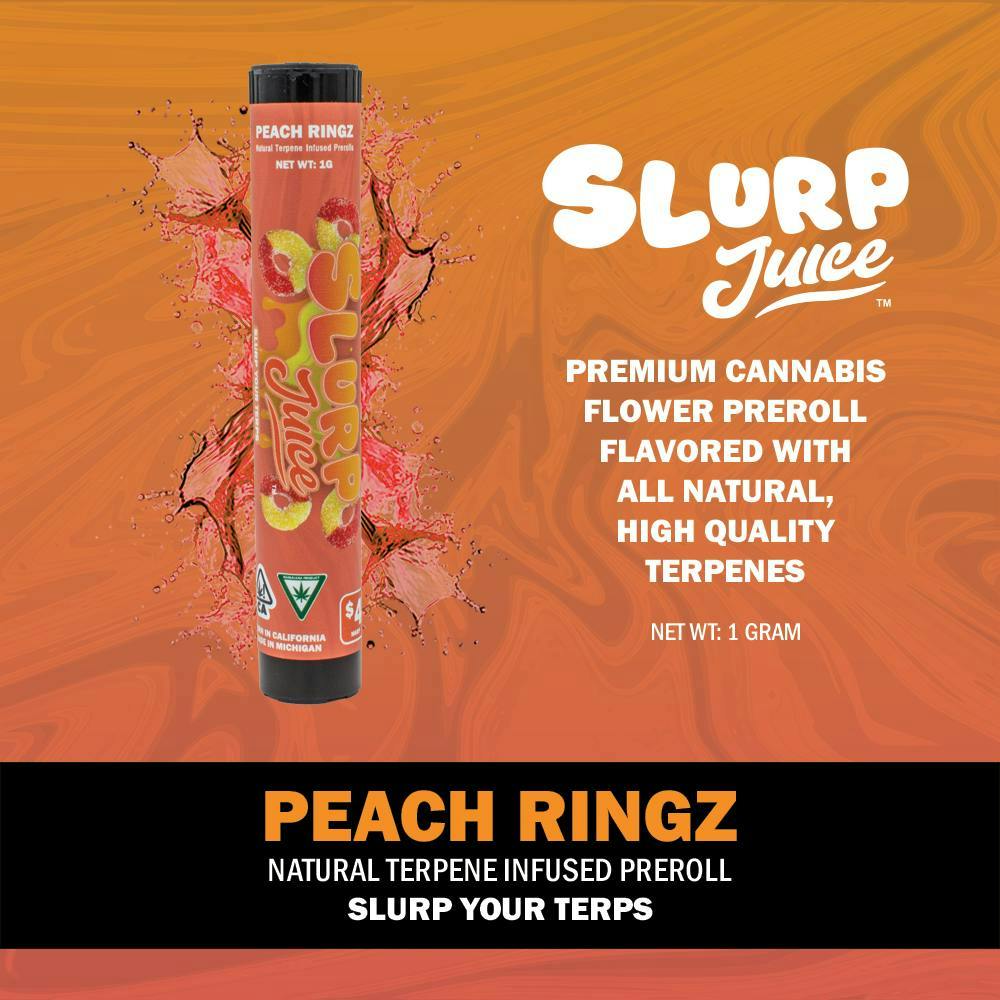 Slurp Juice | Peach Ringz | 1G Terp Infused PR