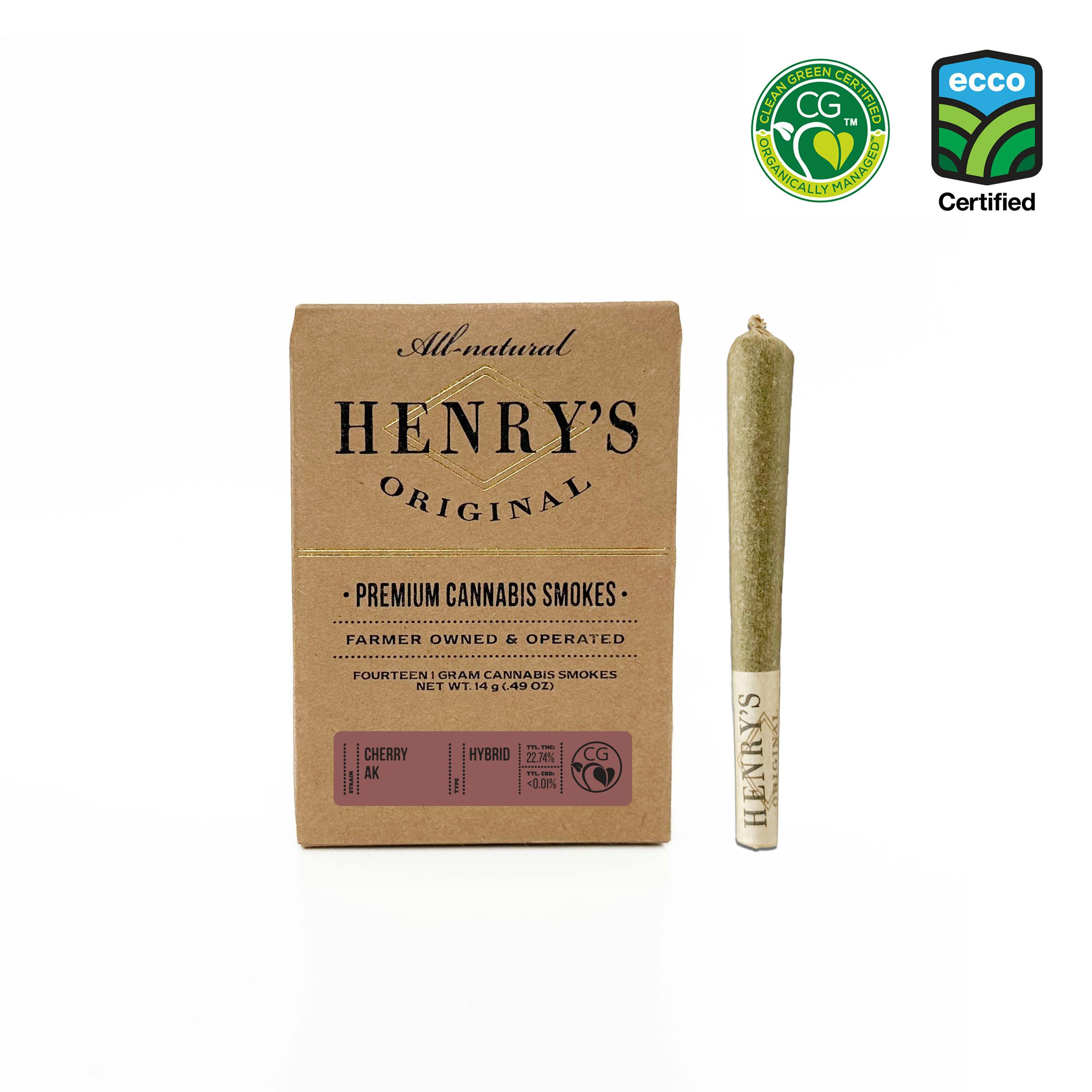 Henry's Original | Cherry AK | Joints | 1g each | 14pk