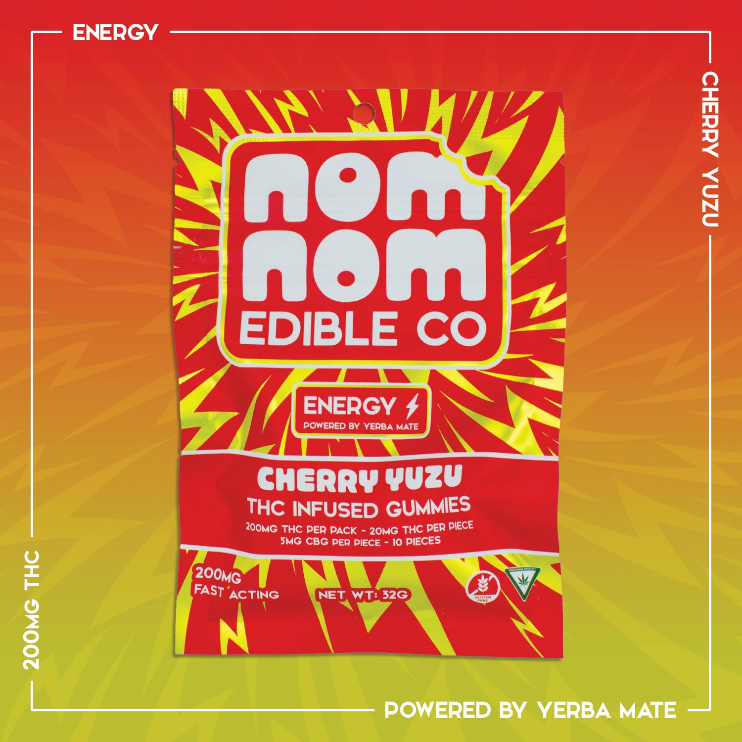 Nom Nom Gummies | Cherry Yuzu | 200mg by Nom Nom Edible Co