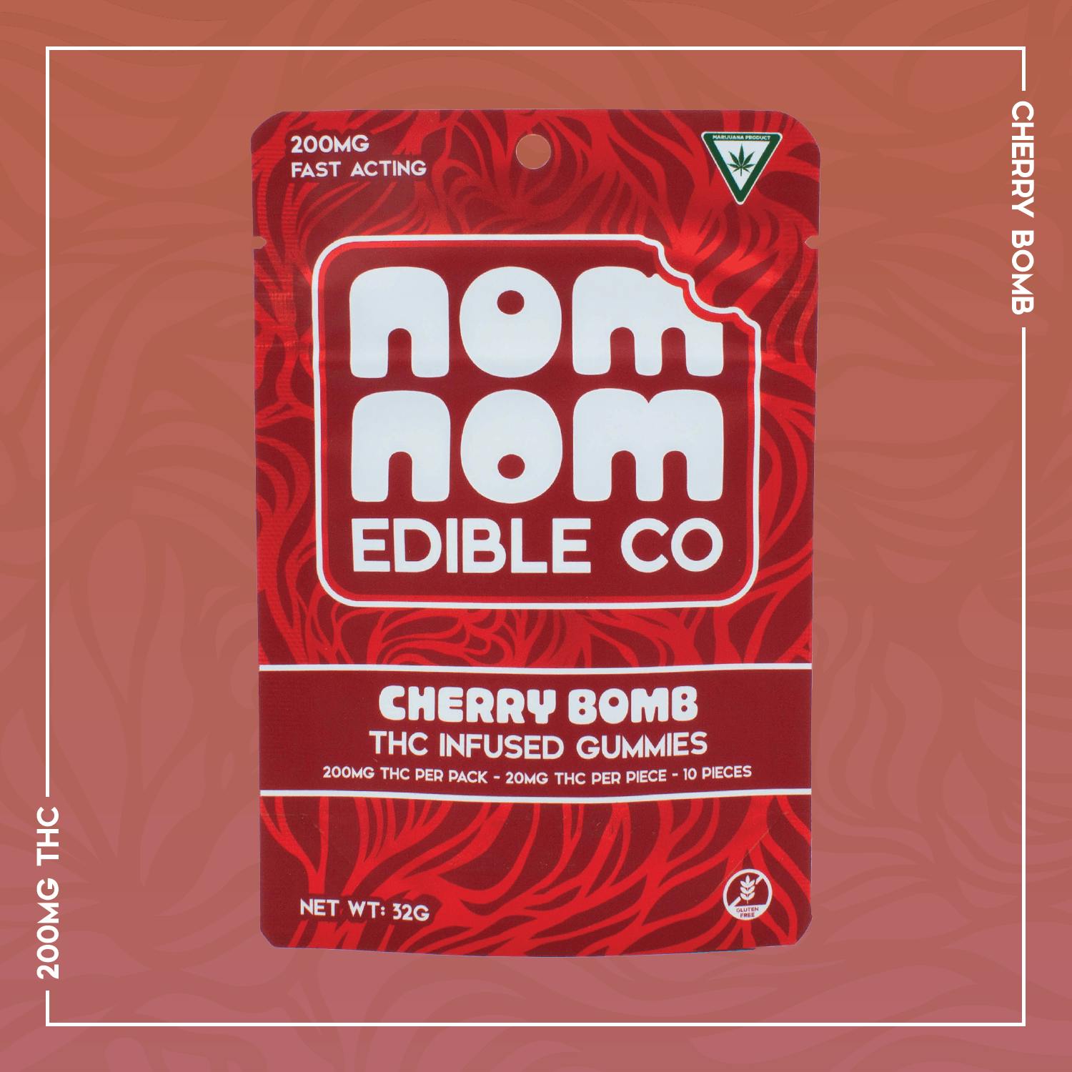 Nom Nom Gummies | Cherry Bomb | 200mg by Nom Nom Edible Co