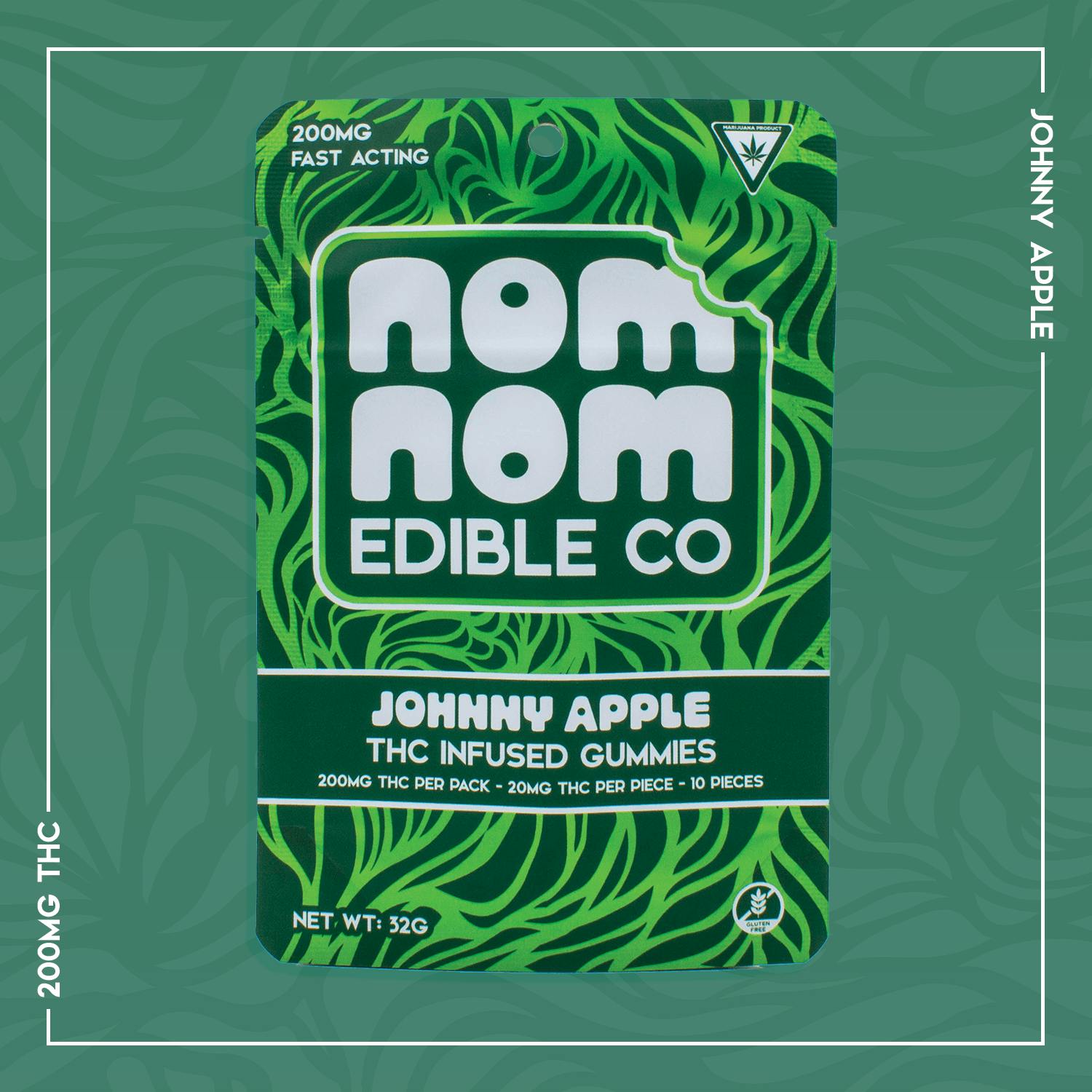 Nom Nom Gummies | Johnny Apple | 200mg by Nom Nom Edible Co