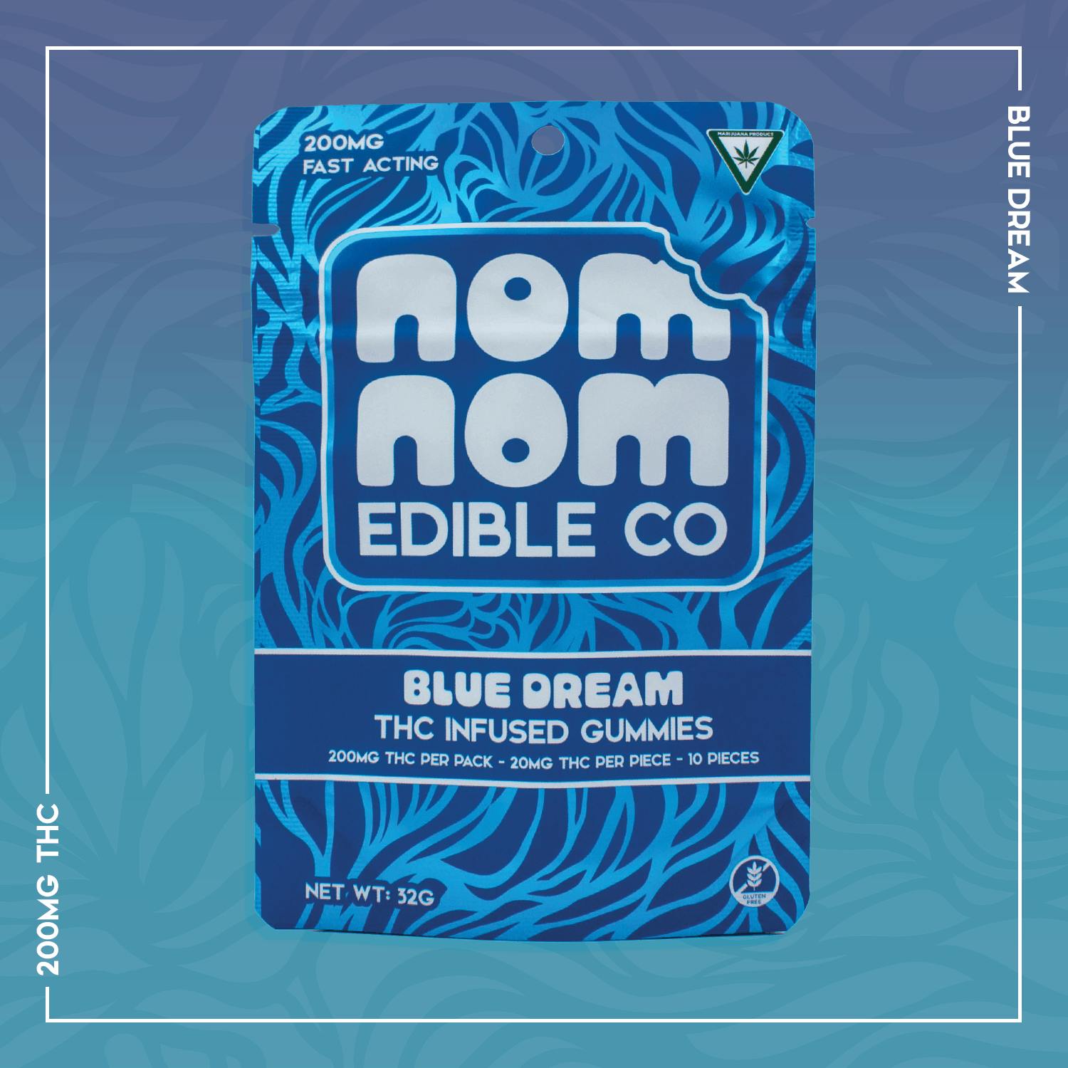 Nom Nom Gummies | Blue Dream | 200mg at American Grown Tawas
