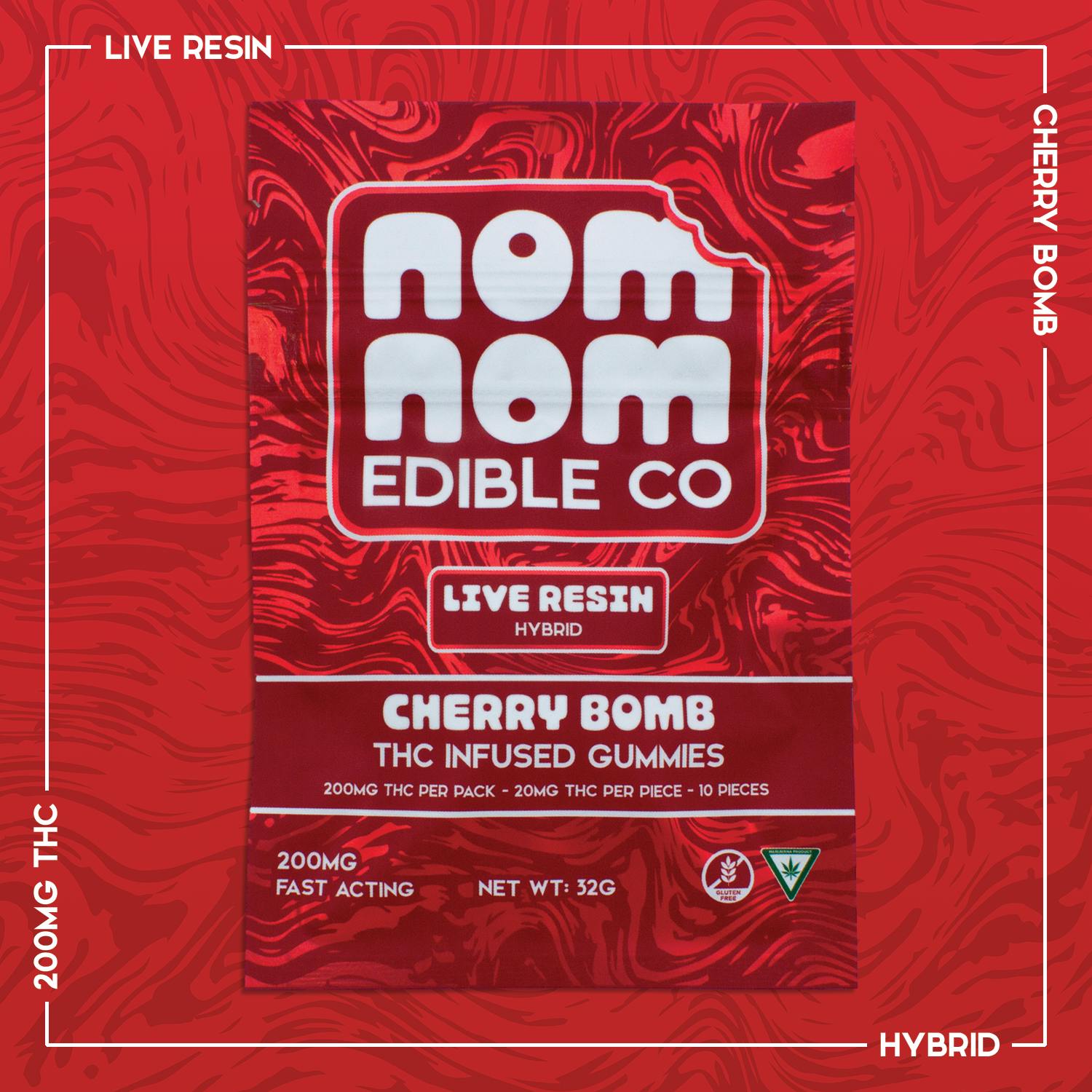 Nom Nom LR Gummies | Cherry Bomb | 200mg