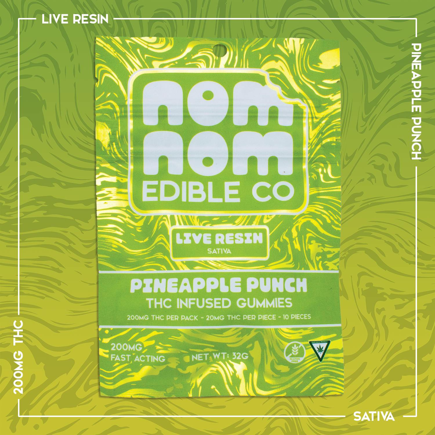 Nom Nom LR Gummies | Pineapple Punch | 200mg