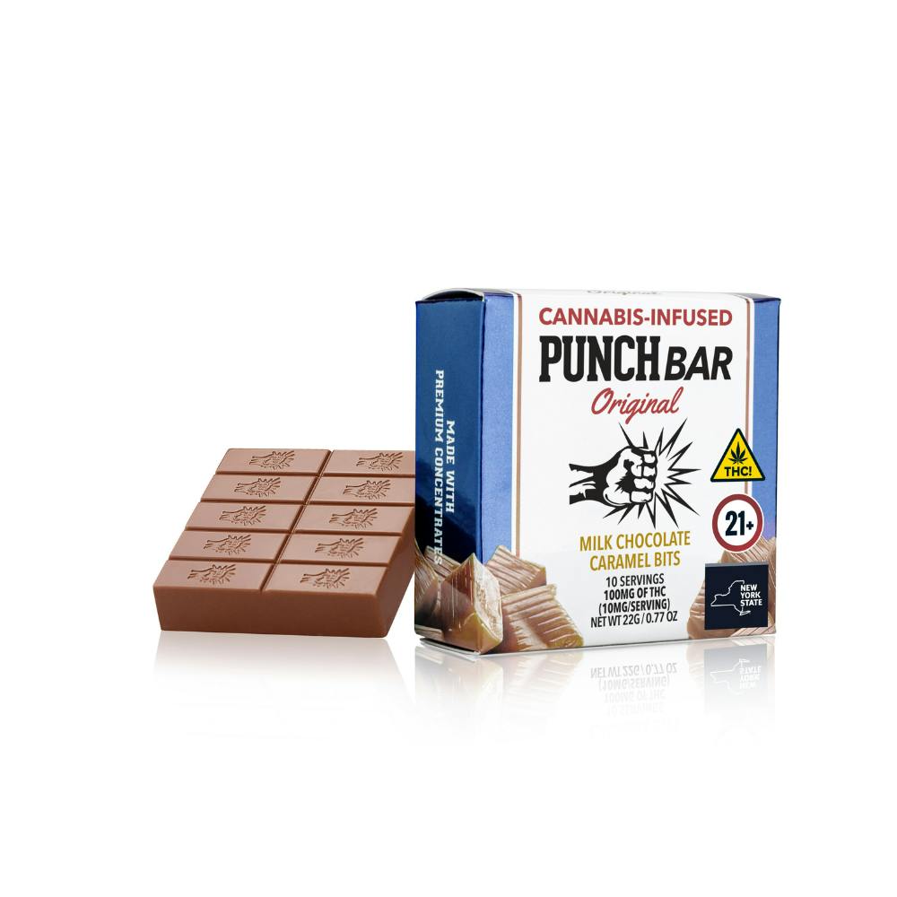Caramel Bits Milk Chocolate PunchBar 100mg (NY)