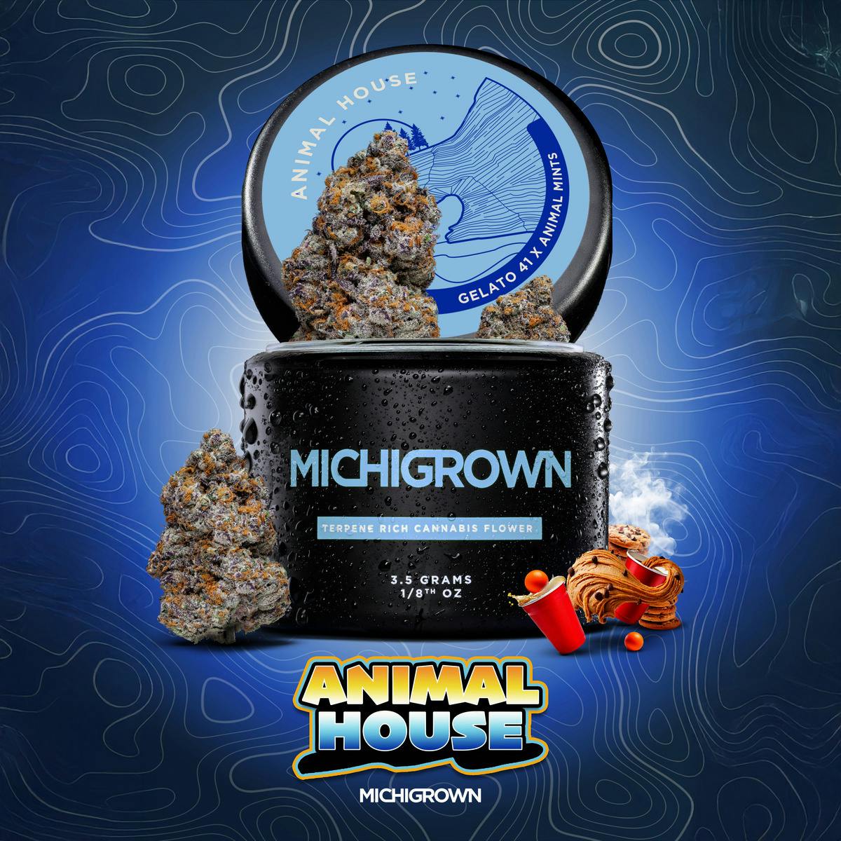 ANIMAL HOUSE - 3.5 GRAMS - PREMIUM FLOWER - JARS