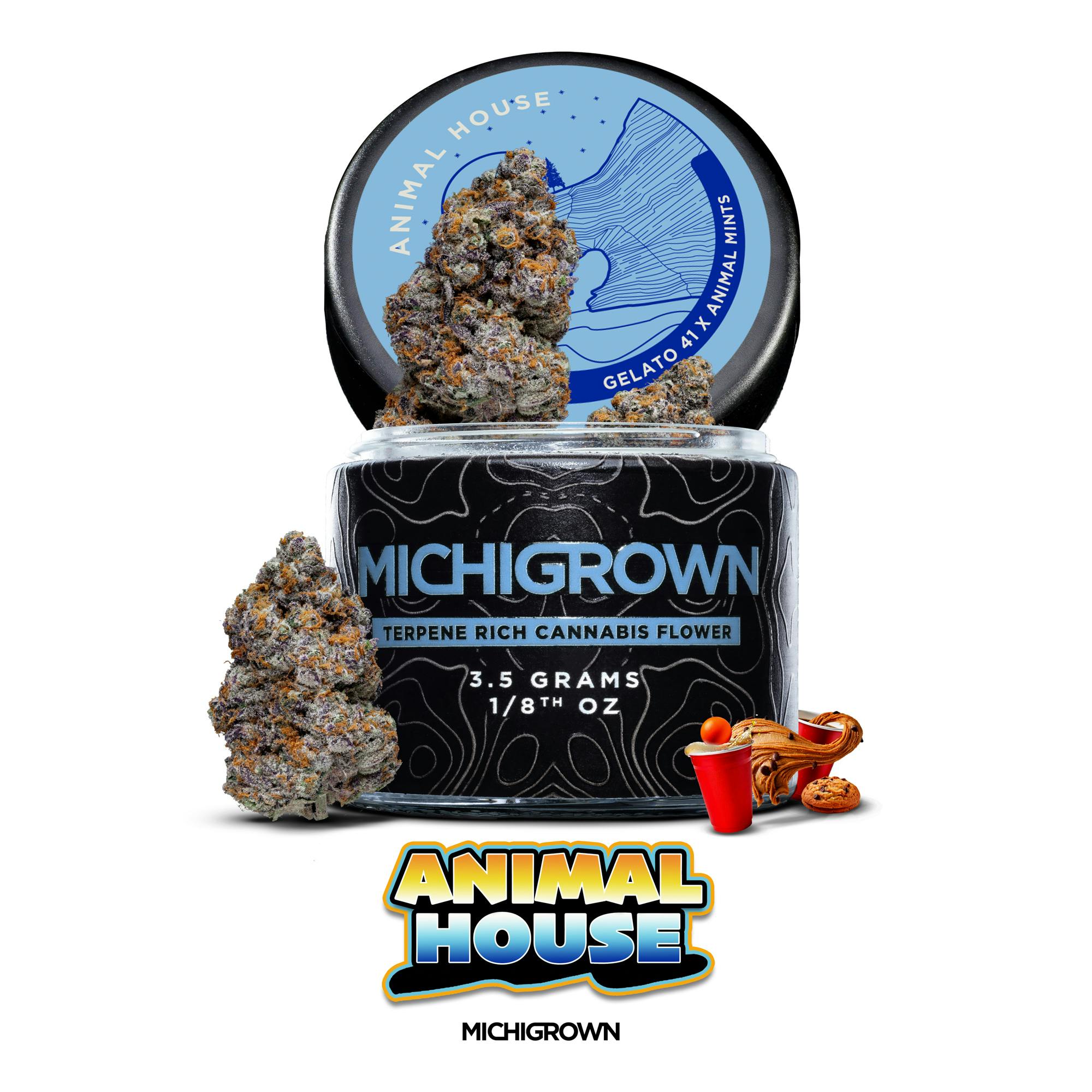 ANIMAL HOUSE - 3.5 GRAMS - PREMIUM FLOWER - JARS