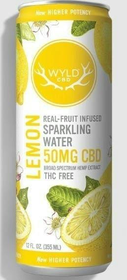 WYLD | Lemon CBD Sparkling Water | Carbonated | 50mg | 12 fl oz at The Grove Dispensary Las Vegas