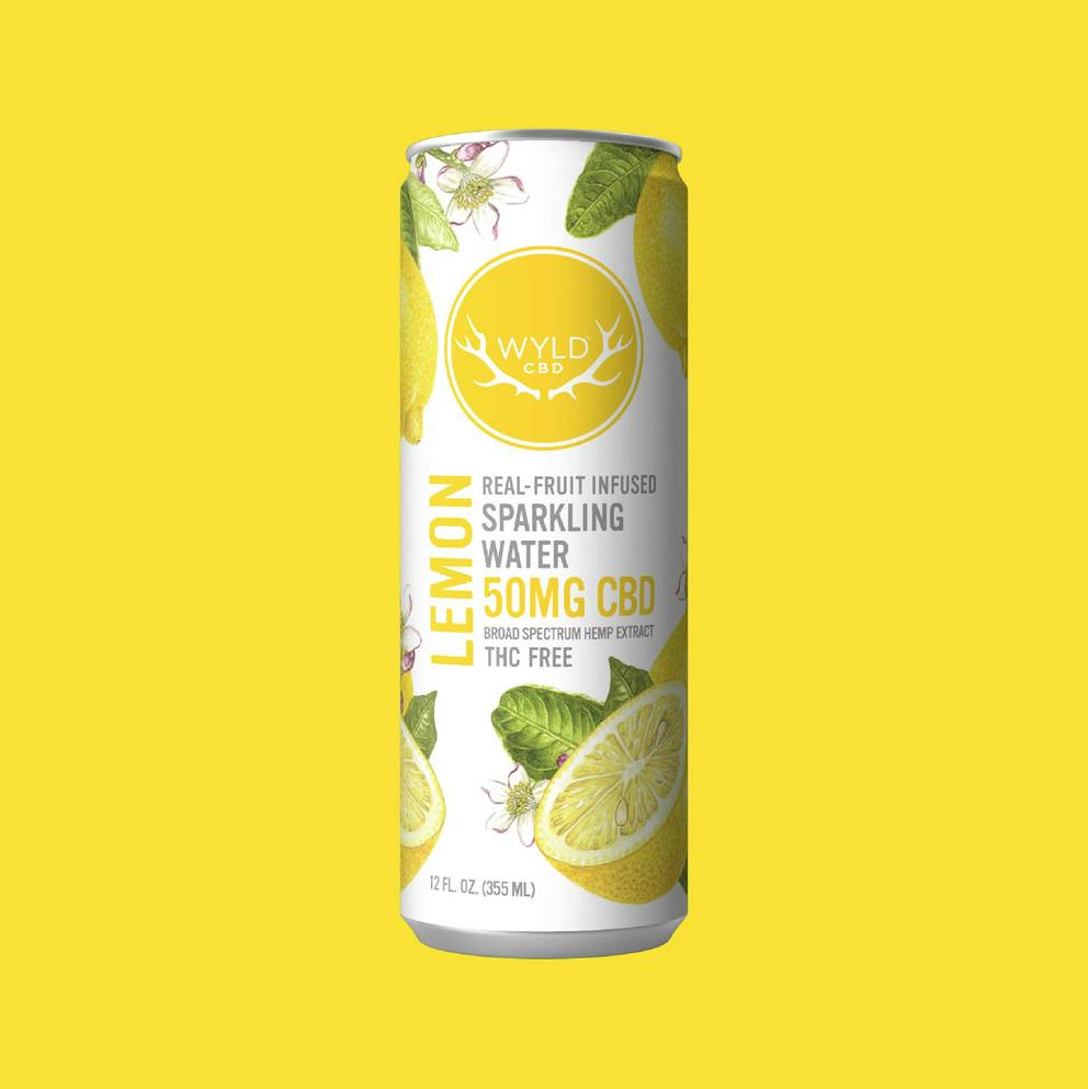 Lemon CBD Sparkling Water | Carbonated | 50mg | 12 fl oz
