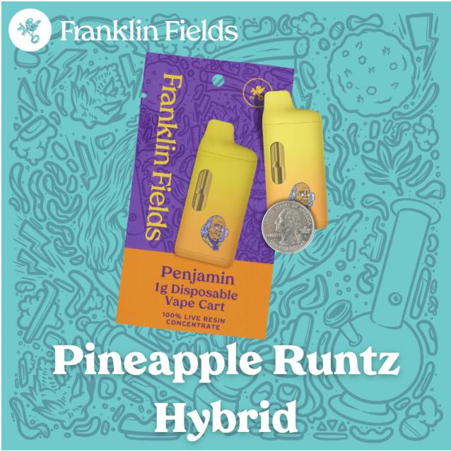 Franklin Fields Penjamin Pineapple Runtz 1G Live Resin Disposable