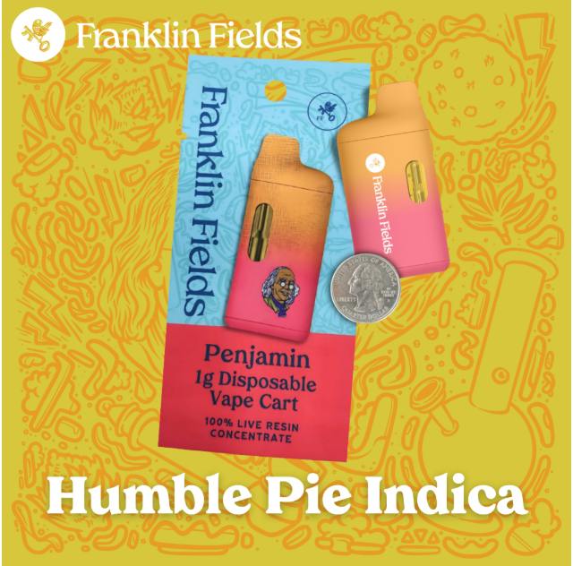 FF LIVE RESIN VAPE CART INDICA HUMBLE PIE 1G by Franklin Fields