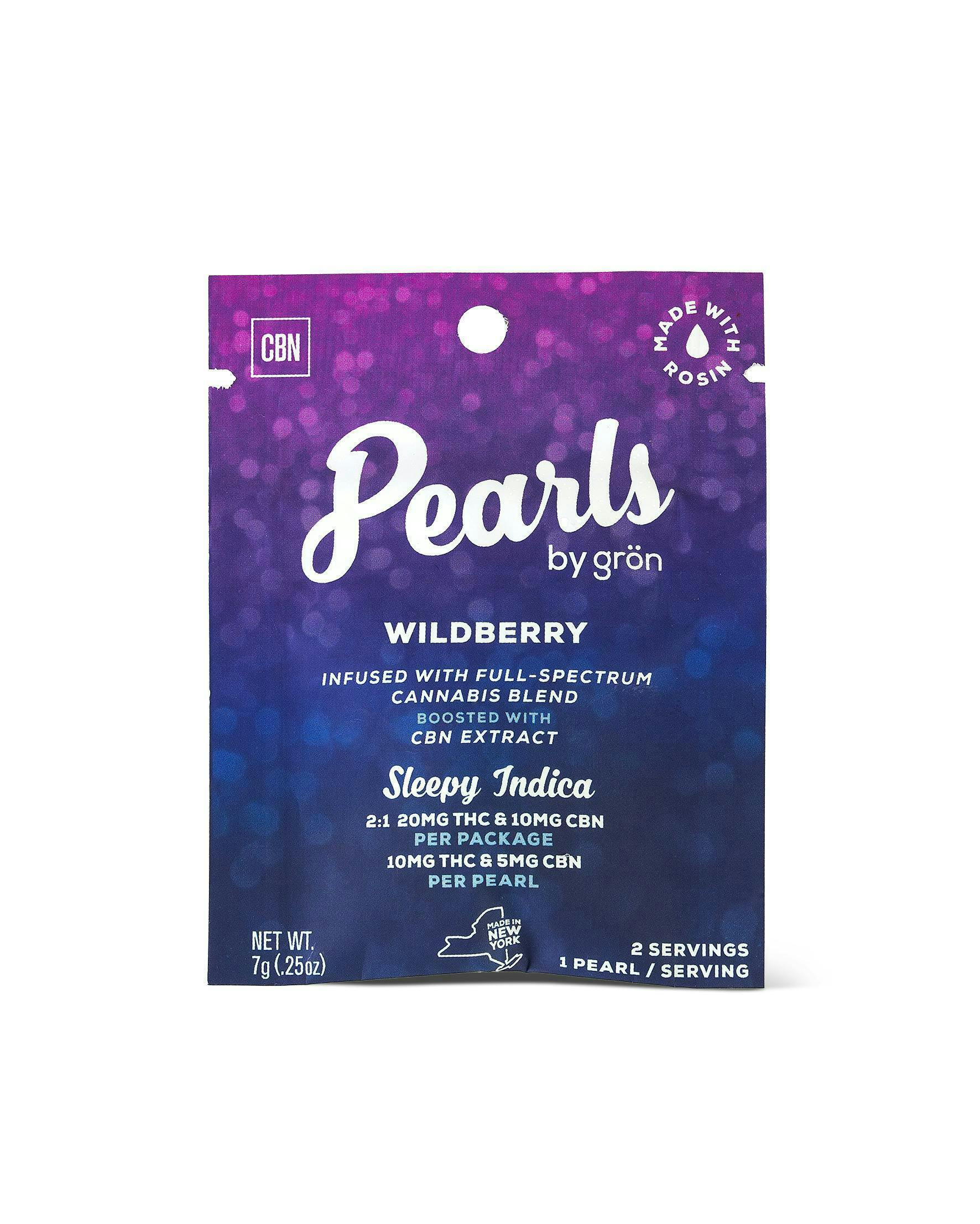 Wildberry Pearls 2:1 CBN/THC | Sleepy Indica | 100mg | 2ct | 50mg/ea by Grön Edibles