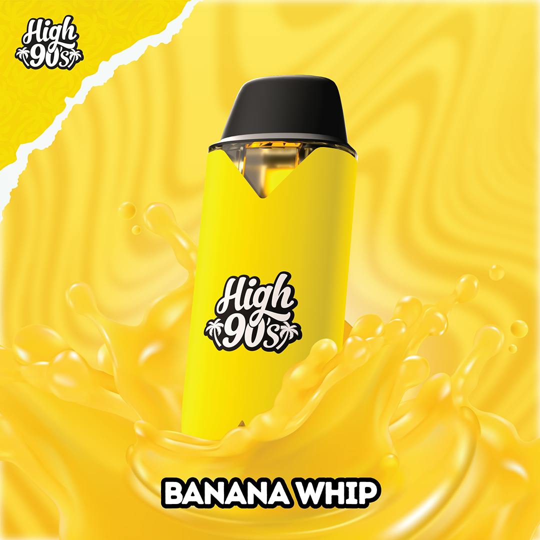 High 90s : Banana Whip 1g All-In-One Vape