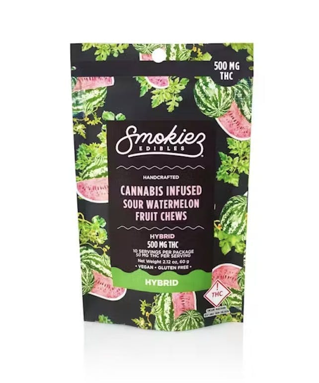 Sour Watermelon Gummies | 500mg | 10ct | 50mg/ea