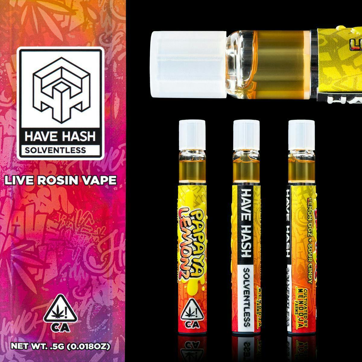 Papaya Lemonz | Live Rosin Disposabe | 0.5g
