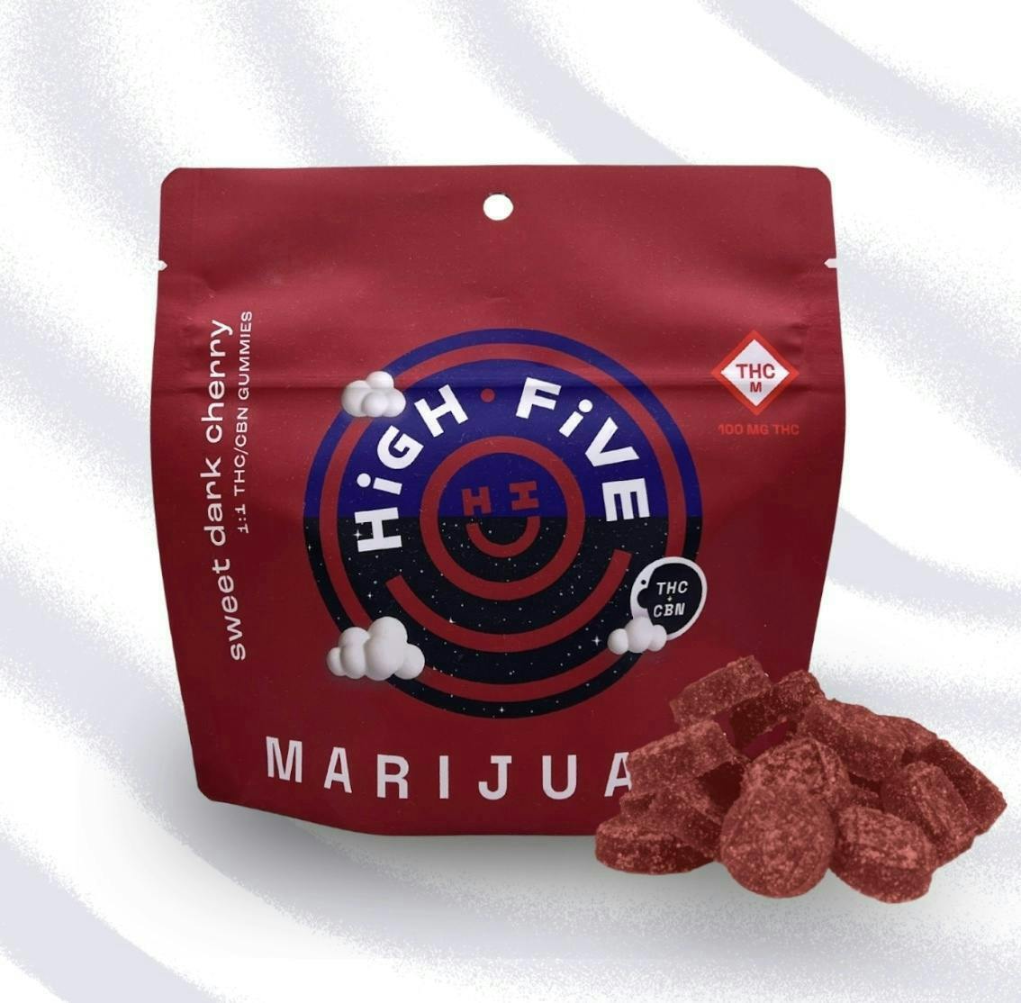 High Five | Sweet Dark Cherry | Gummies | 10mg