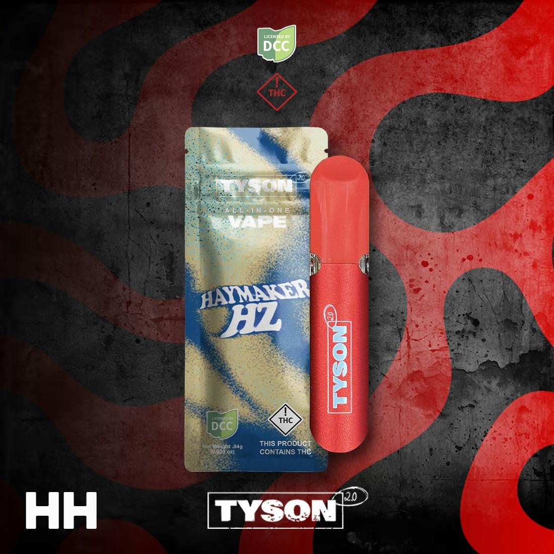 Tyson 2.0 | Haymaker HZ | AIO (All-In-One) Vape | [1g]