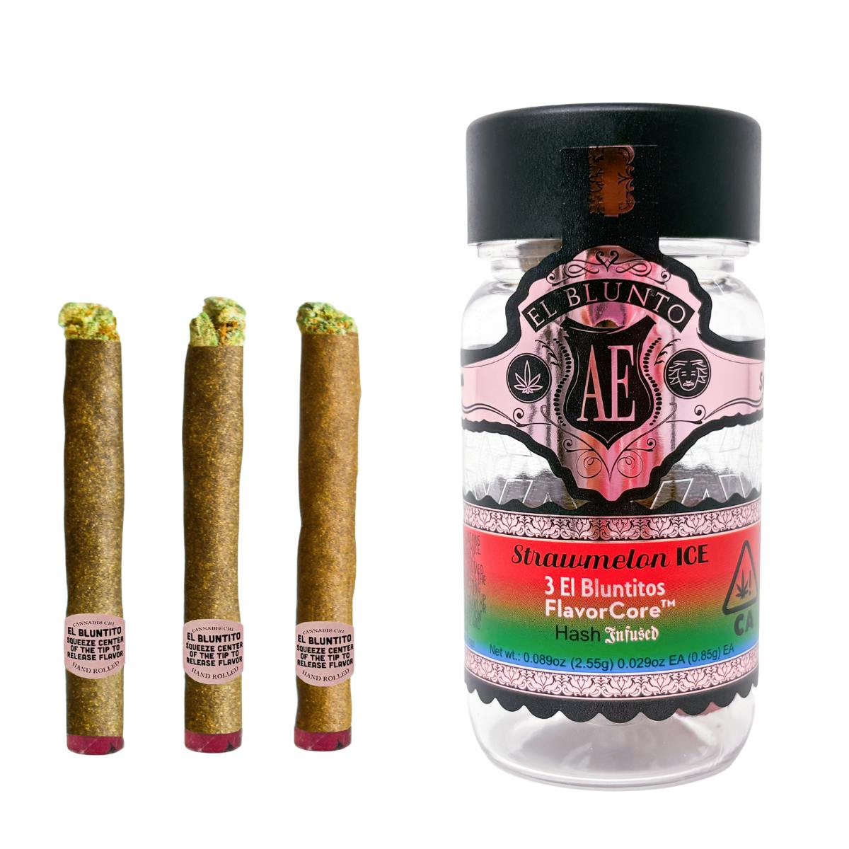El Bluntito FlavorCore - Strawmelon Ice - Hash Infused - 3pk x .85g