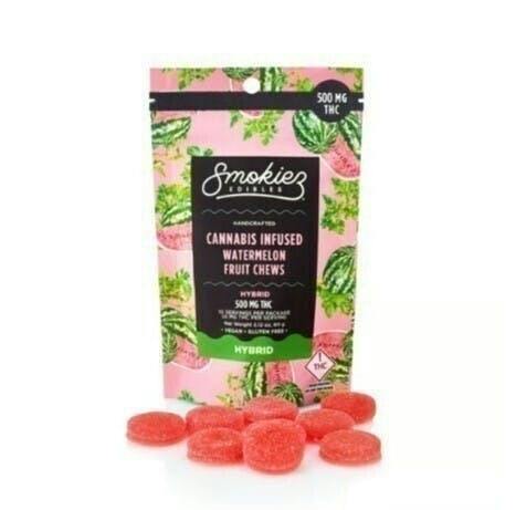 Sweet Watermelon Gummies | 500mg | 10ct | 50mg/ea by Smokiez Edibles