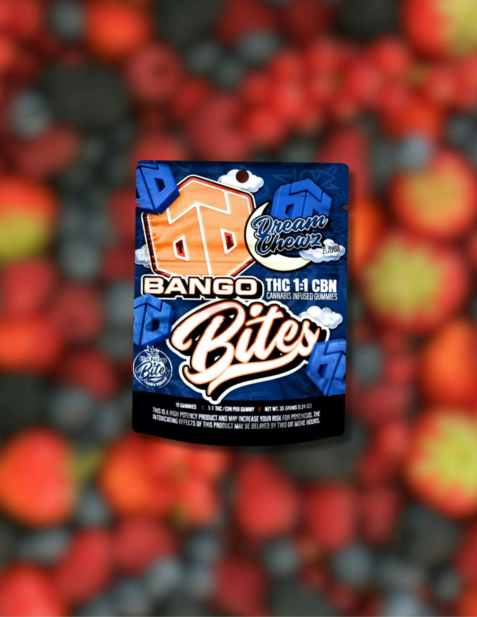 Dream Chewz | Mixed Berry 1:1 THC:CBN Gummies | 100mg | 10ct | 10mg/ea by Bango Distribution