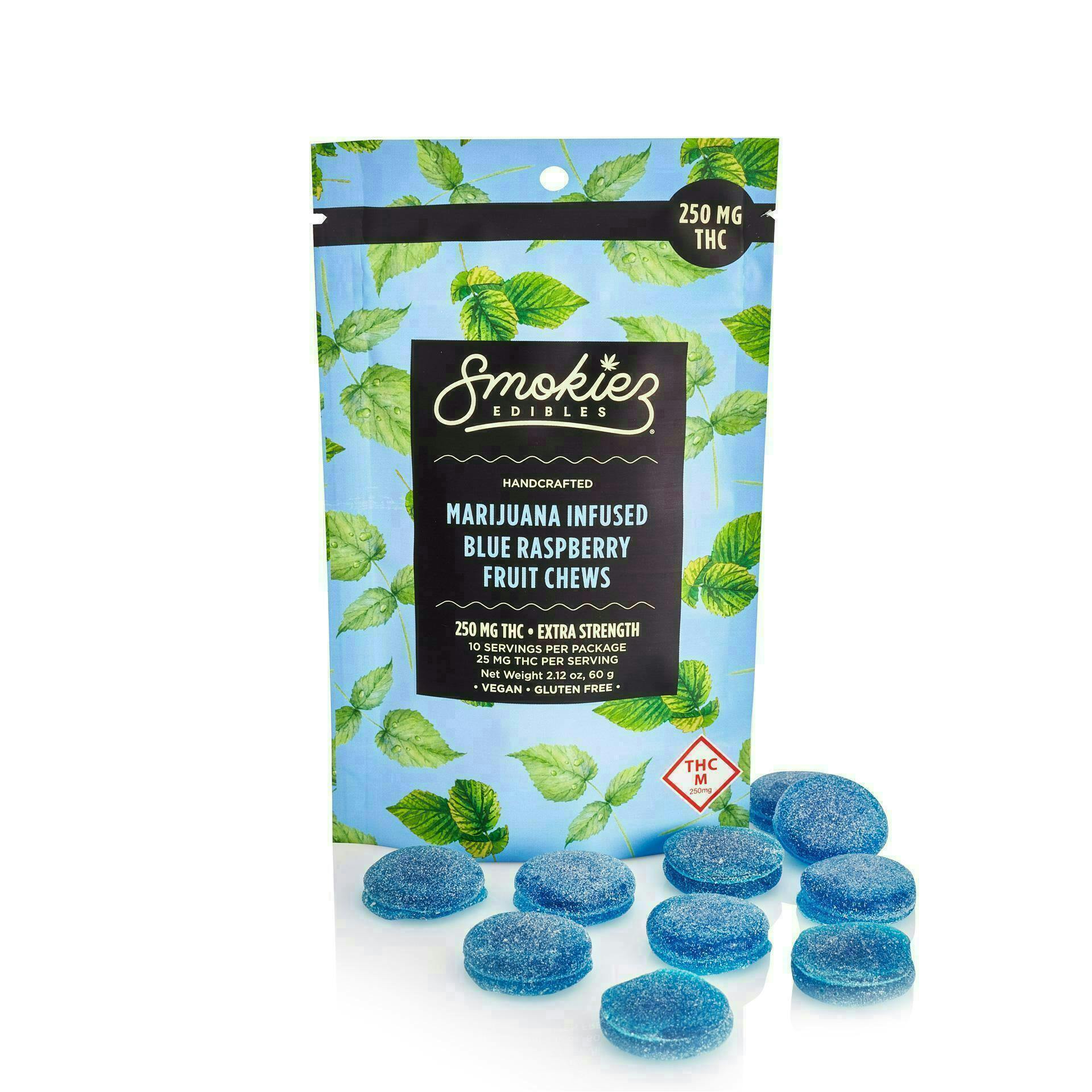 Blue Raspberry Gummies | 1000mg | 20ct | 50mg/ea by Smokiez Edibles