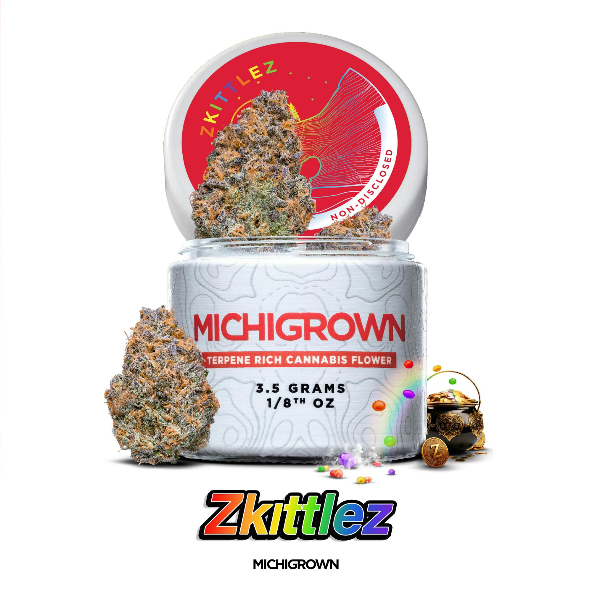 ZKITTLEZ - 3.5 GRAMS - PREMIUM FLOWER - JARS by MICHIGROWN