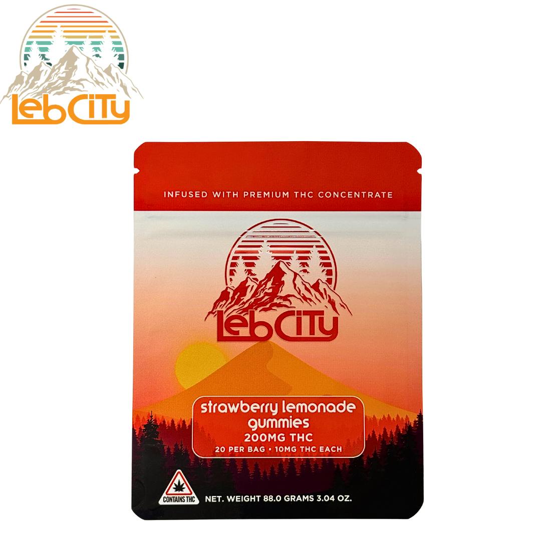 Strawberry Lemonade 200 MG THC Infused Gummy by LebCity Extracts