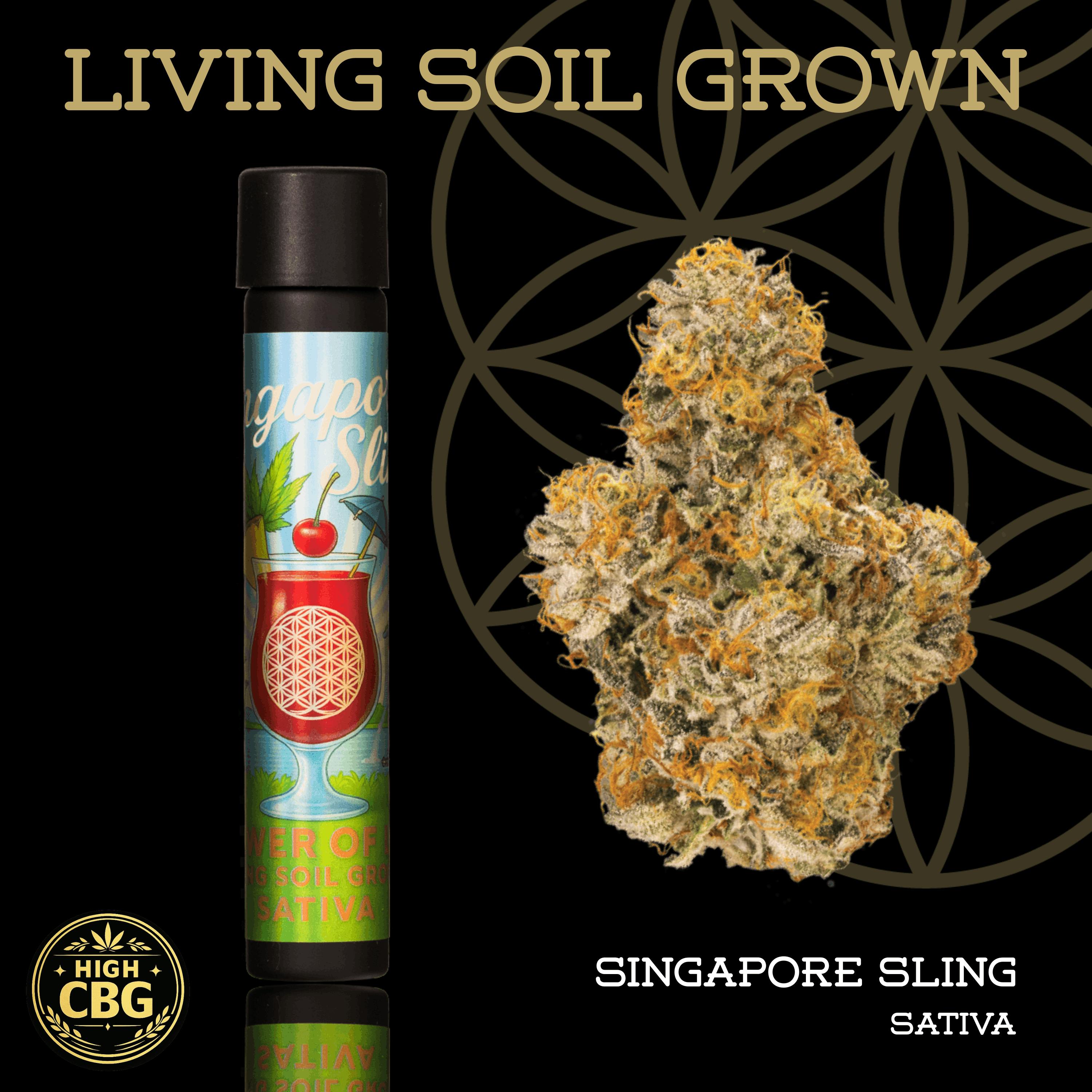 Singapore Sling | Pre-Roll | 1g | Living Soil by Flower of Life
