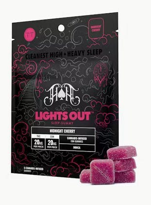 Midnight Cherry | Indica Lights Out CBN Sleep Gummies | 40mg THC:CBN 2pk