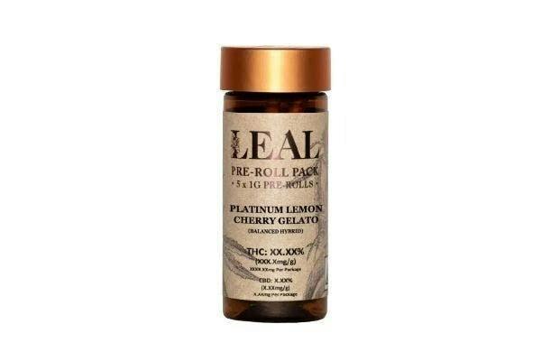 Platinum Lemon Cherry Gelato | Pre Roll Pack (5 ct.) | 5g by Leal