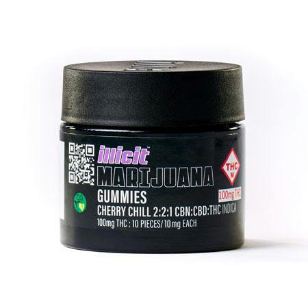Cherry Chill (2:2:1 CBN:CBD:THC) 100mg Nighttime Gummies by ILLICIT