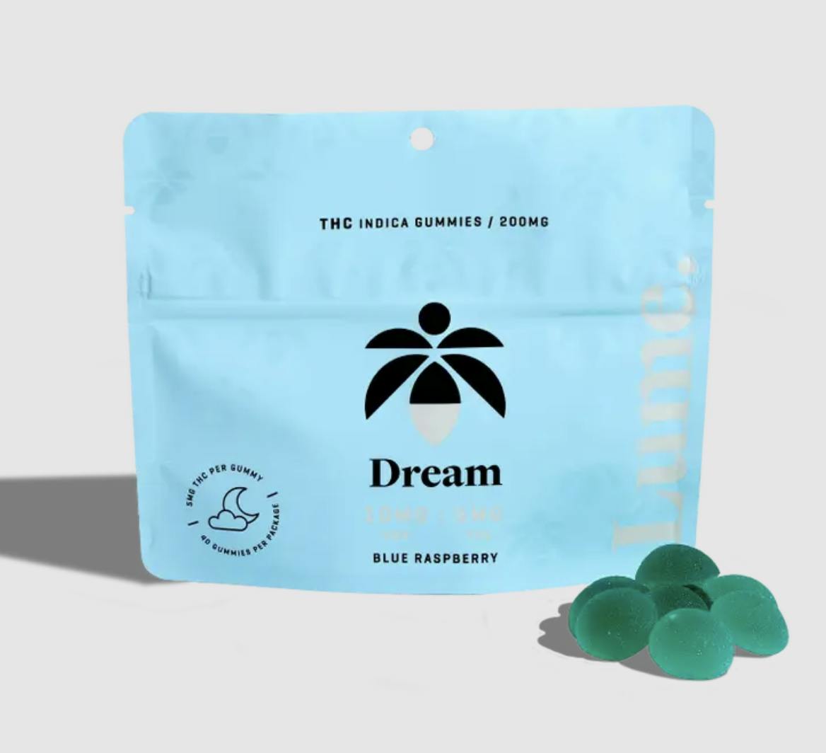 Dream - Blue Raspberry Gummies 40X5mg by Lume Cannabis Co.