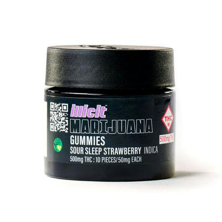 Sour Sleep Strawberry 500mg Nighttime Gummies