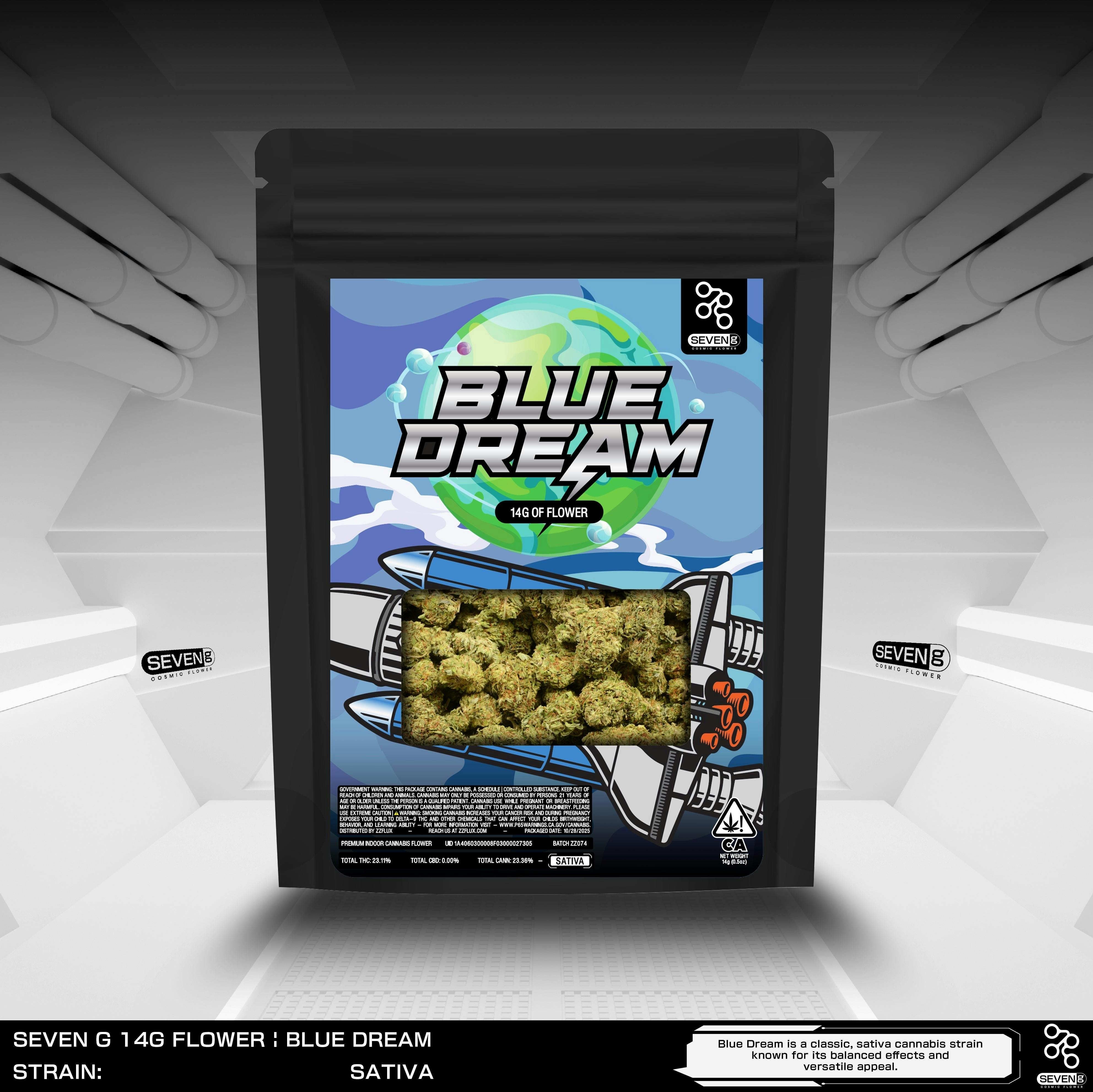 Blue Dream Sativa 14g bag by Seven G