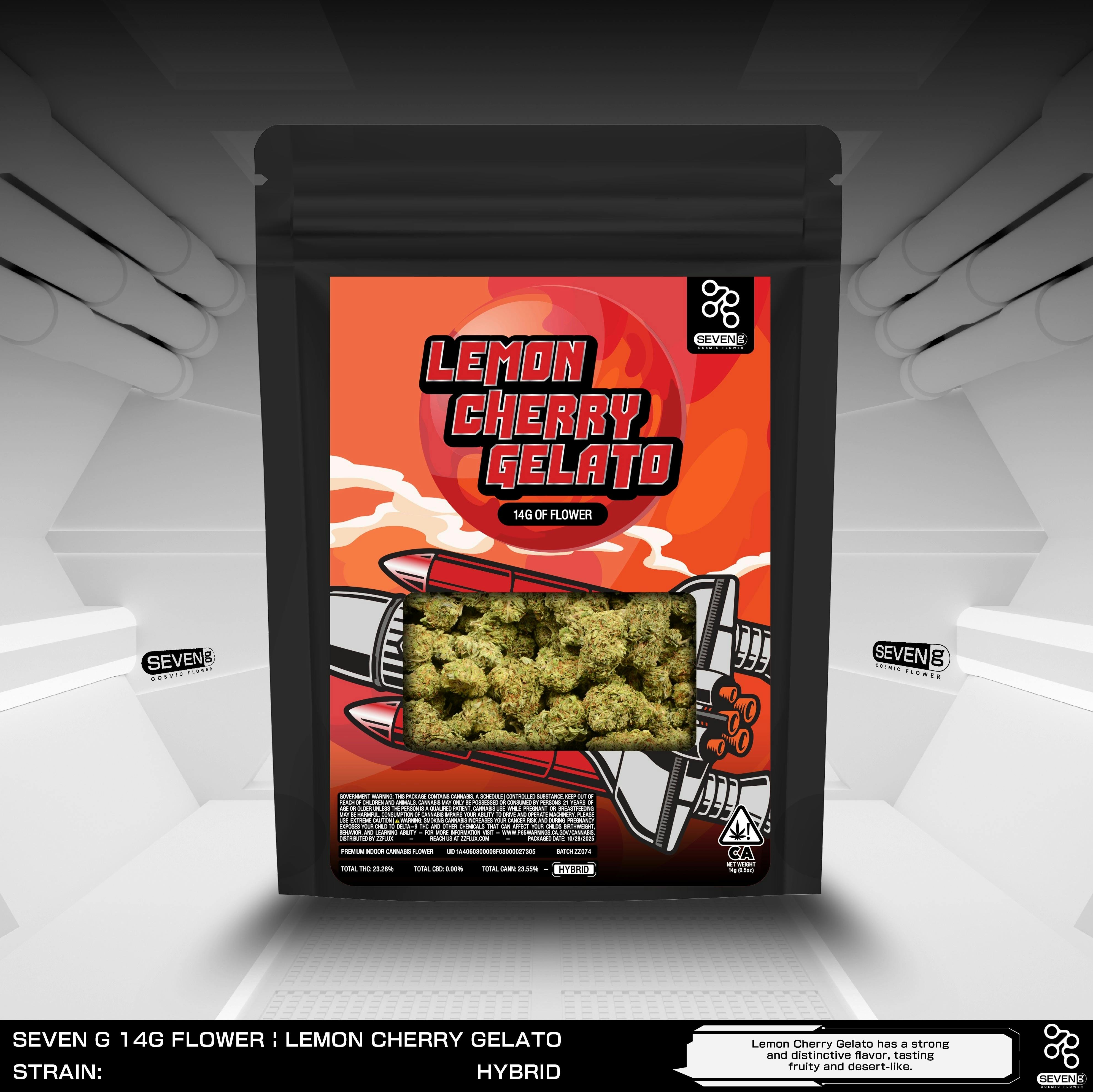 Lemon Cherry Gelato Hybrid 14g bag by Seven G - Seven G