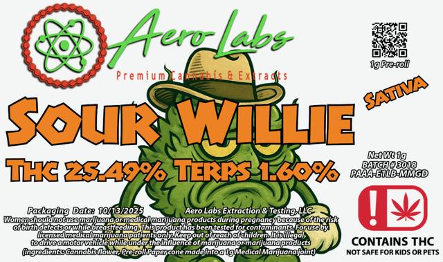 Aero Labs | Sour Willie | Pre Roll | 1G