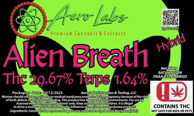 Aero Labs | Alien Breath | Pre Roll | 1G