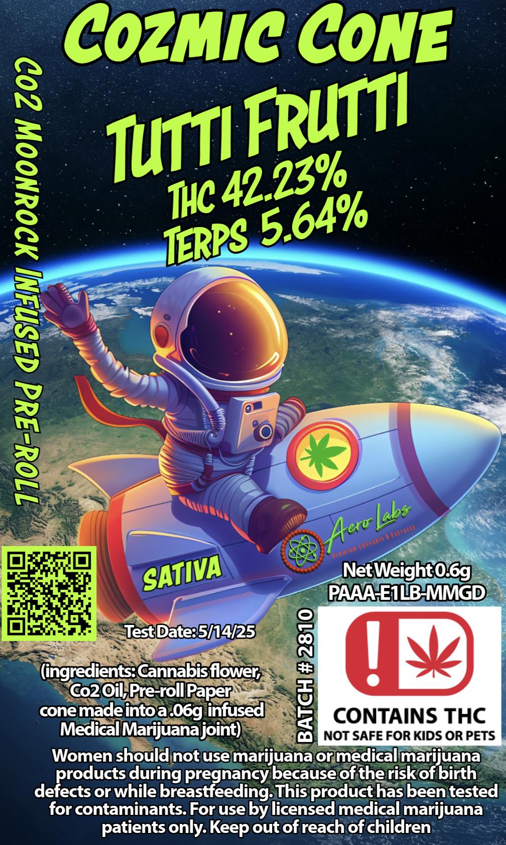 Aero Labs | Tutti Frutti | Cozmic Cone | .6G