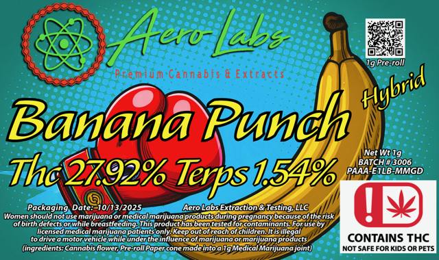 Aero Labs | Banana Punch | Pre Roll | 1G